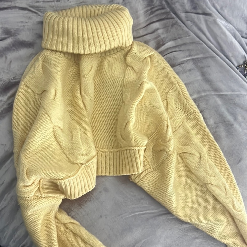 Urban outfitters made by Out From Under yellow long sleeve turtleneck sweater